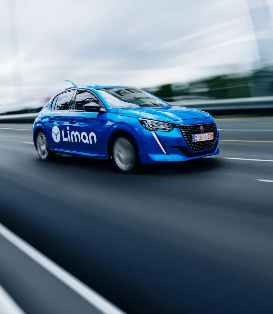 Lesauto van Rijschool Liman (erkenning 2857) in Brussel