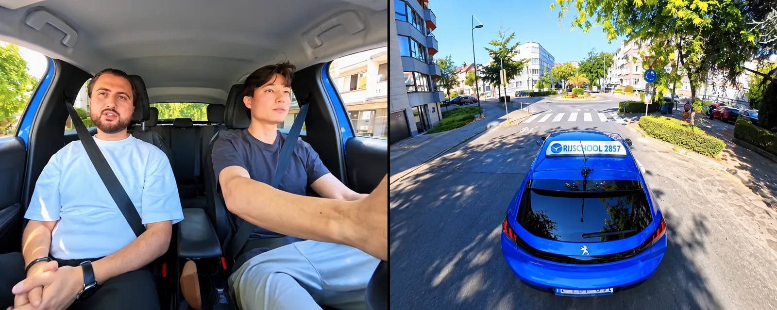 Instructeur van Rijschool Liman tijdens een rijles